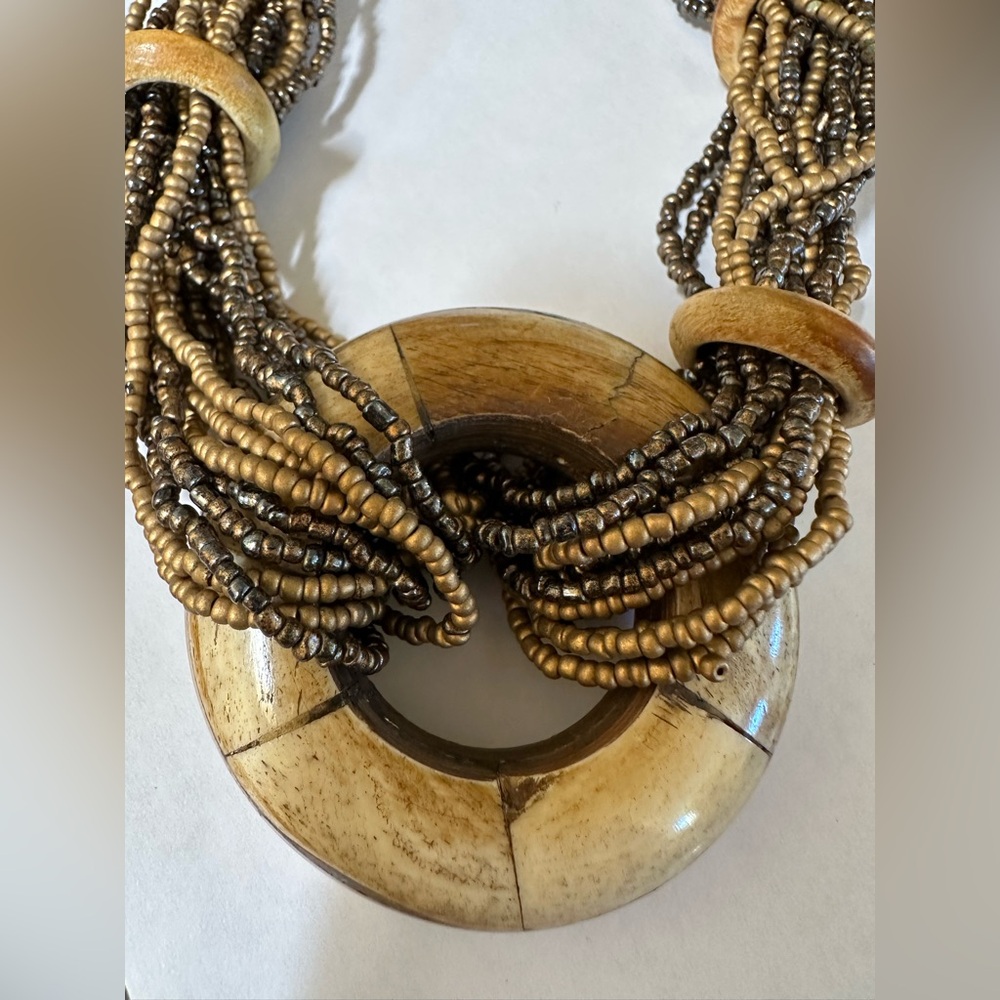 VTG Chico Multi-Strand Beaded Necklace - Picture 2 of 5